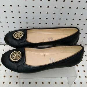Liz Claiborne | Black Shoes | Women's Flat Heel Comfy Logo LC Lightweight  7.5M
